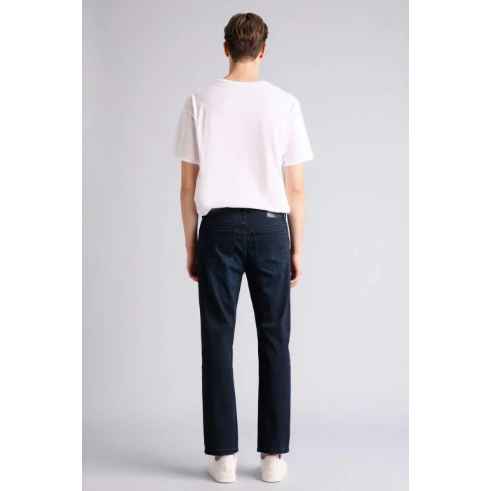 Defacto G8821AXNM83 İndigo Sergio Regular Fıt Normal Bel Boru Paça Pantolon