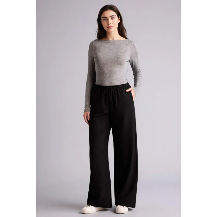 Defacto C1428AXBK81 Siyah Wide Leg Kumaş Palazzo Pantolon