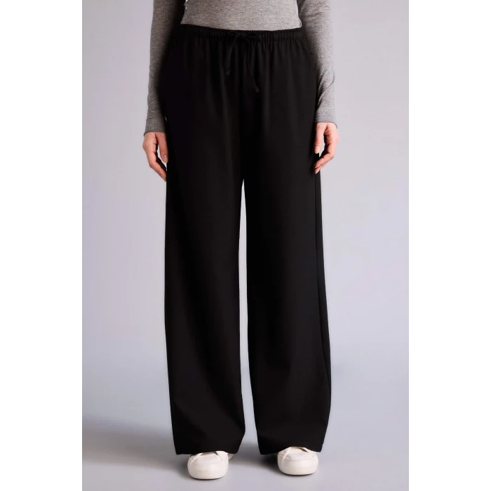 Defacto C1428AXBK81 Siyah Wide Leg Kumaş Palazzo Pantolon