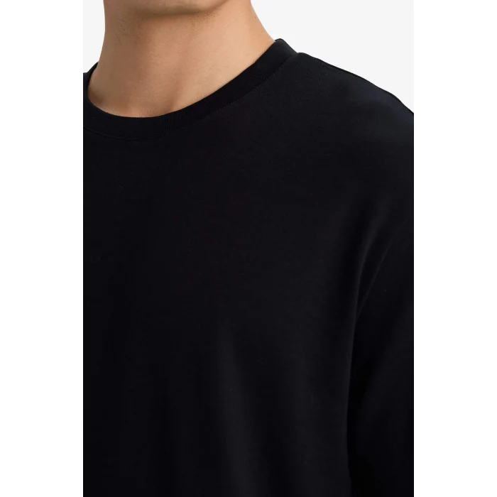 Defacto E7961AXBK81 Siyah %100 Pamuk Basic Tişört