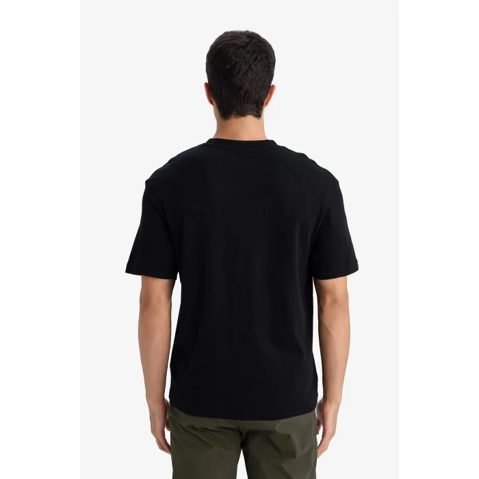 Defacto E7961AXBK81 Siyah %100 Pamuk Basic Tişört