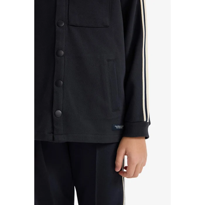 Defacto G1026A8NV146 Lacivert Polo Yaka Hırka Erkek Çocuk