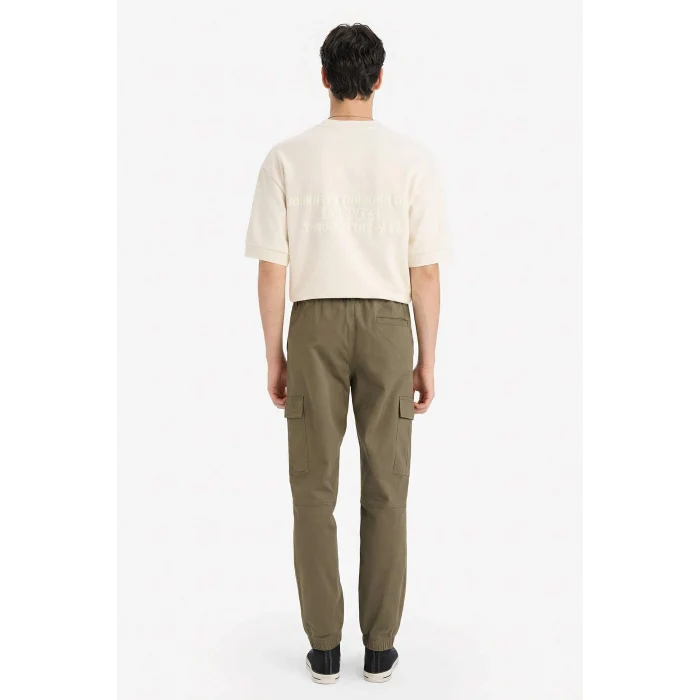 Defacto C9163AXKH361 Haki Regular Jogger Kargo Cepli Gabardin Pantolon