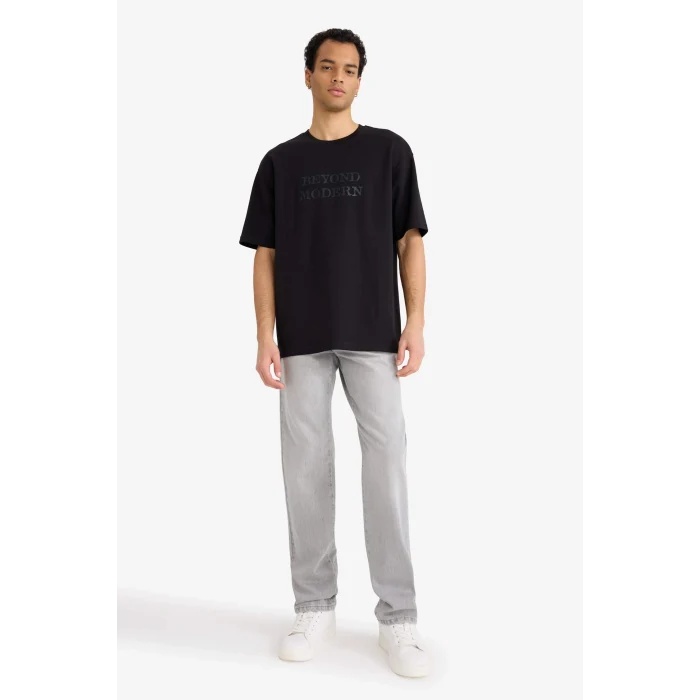 Defacto F9681AXBK81 Siyah Nefes Alabilen Boxy Fit Tişört