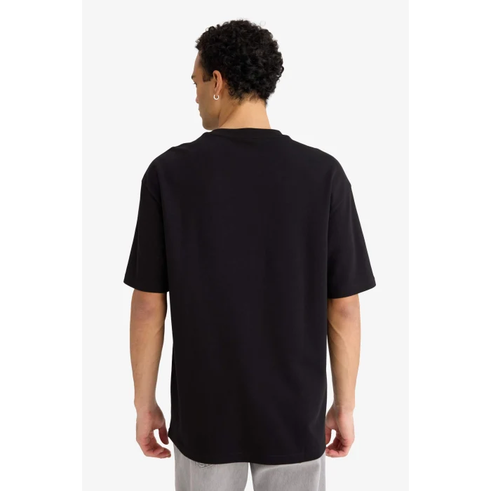 Defacto F9681AXBK81 Siyah Nefes Alabilen Boxy Fit Tişört