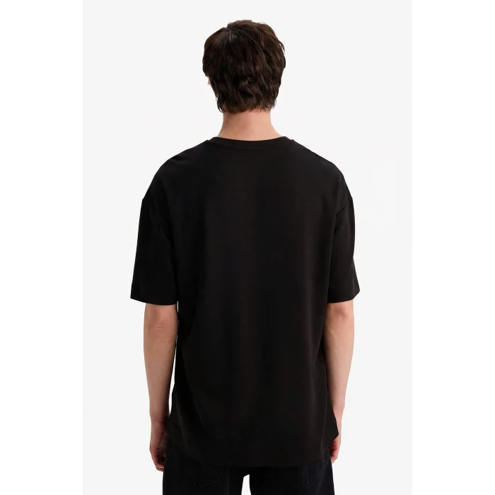 Defacto F9561AXBK81 Siyah Premium Boxy Fit Tişört