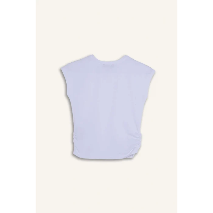 Defacto F5187AXWT32 Beyaz Fıtted Modal Tişört