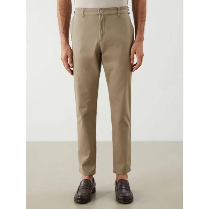 LCWAIKIKI Classic Bej Dar Kalıp Erkek Chino Pantolon