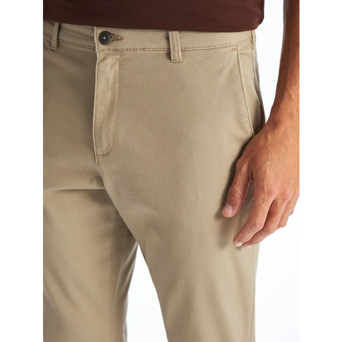 LCWAIKIKI Classic Bej Dar Kalıp Erkek Chino Pantolon