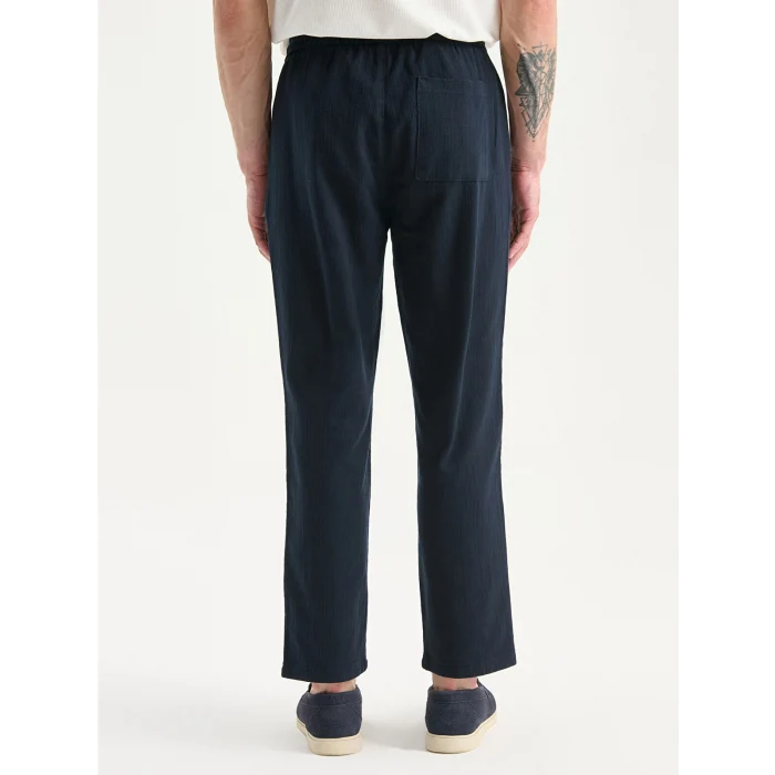 LCW Vision Lacivert Standart Kalıp Keten Görünümlü Erkek Pantolon