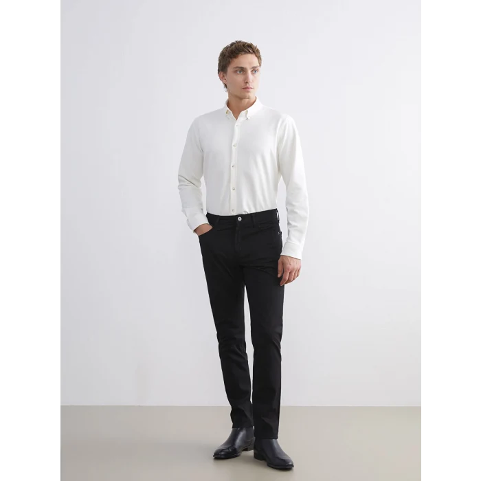 LCWAIKIKI Classic Siyah Dar Kalıp Erkek Chino Pantolon