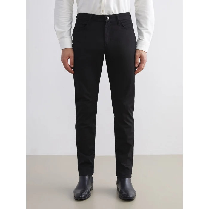 LCWAIKIKI Classic Siyah Dar Kalıp Erkek Chino Pantolon