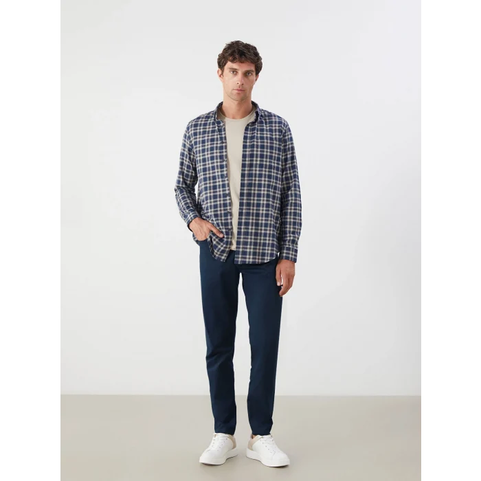 LCWAIKIKI Classic Lacivert Dar Kalıp Erkek Chino Pantolon