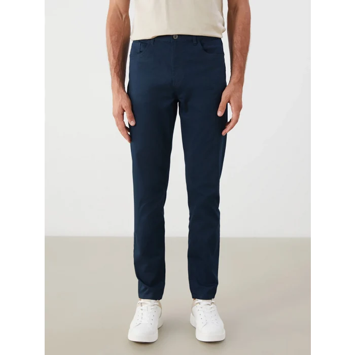 LCWAIKIKI Classic Lacivert Dar Kalıp Erkek Chino Pantolon