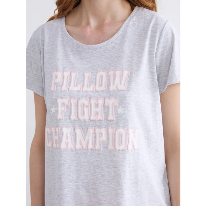 LCW DREAM Pembe Yıldız Desenli Kadın Şortlu Pijama Takımı