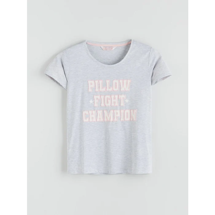 LCW DREAM Pembe Yıldız Desenli Kadın Şortlu Pijama Takımı