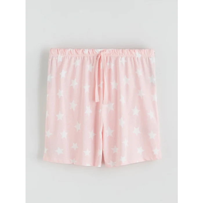 LCW DREAM Pembe Yıldız Desenli Kadın Şortlu Pijama Takımı