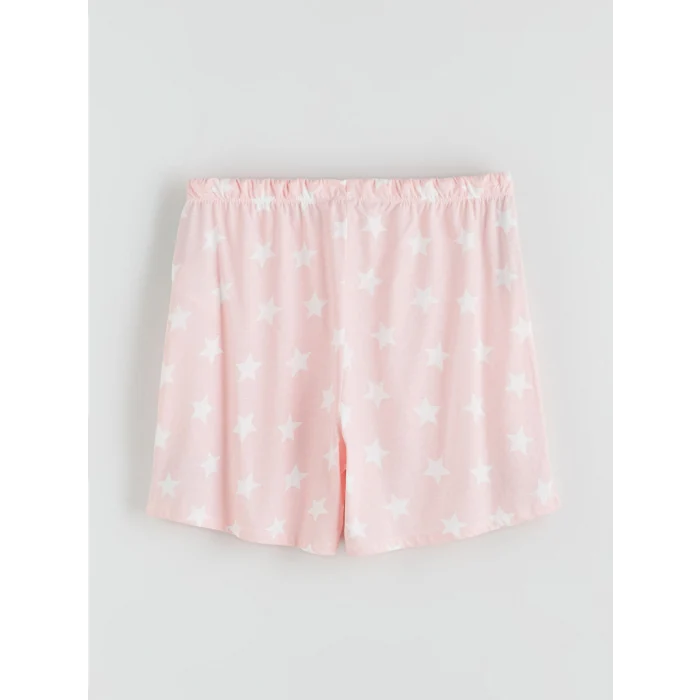 LCW DREAM Pembe Yıldız Desenli Kadın Şortlu Pijama Takımı