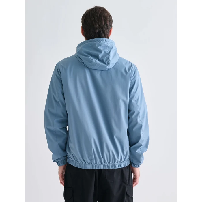 XSIDE Mavi Standart Kalıp Kapüşonlu Erkek Yağmurluk