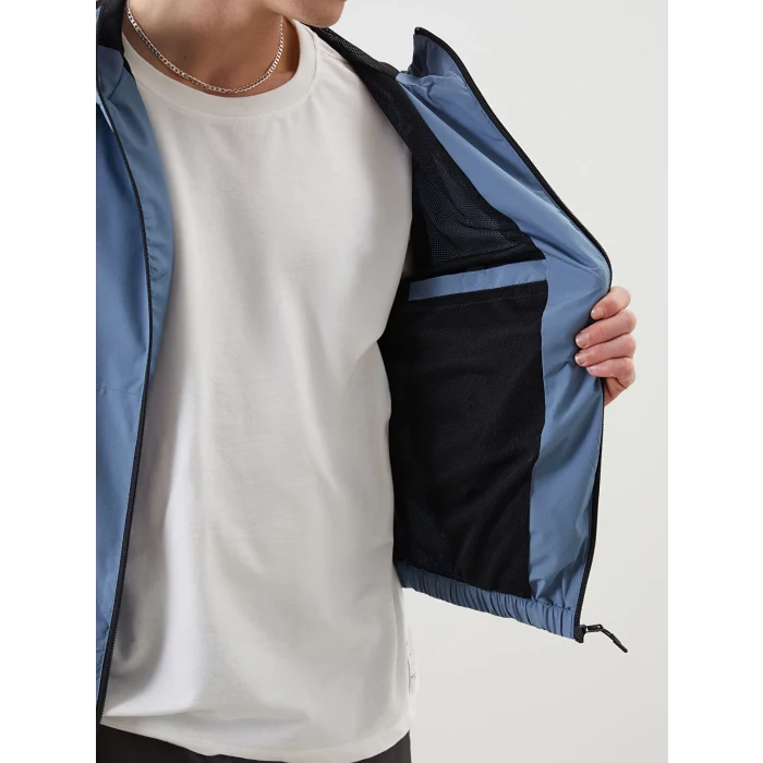 XSIDE Mavi Standart Kalıp Kapüşonlu Erkek Yağmurluk