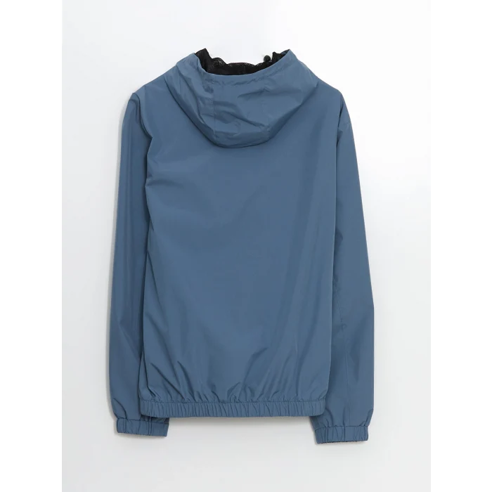 XSIDE Mavi Standart Kalıp Kapüşonlu Erkek Yağmurluk