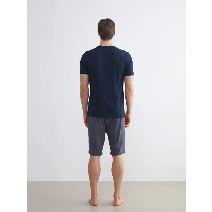 LC WAIKIKI Antrasit Standart Kalıp Erkek Şortlu Pijama Takımı