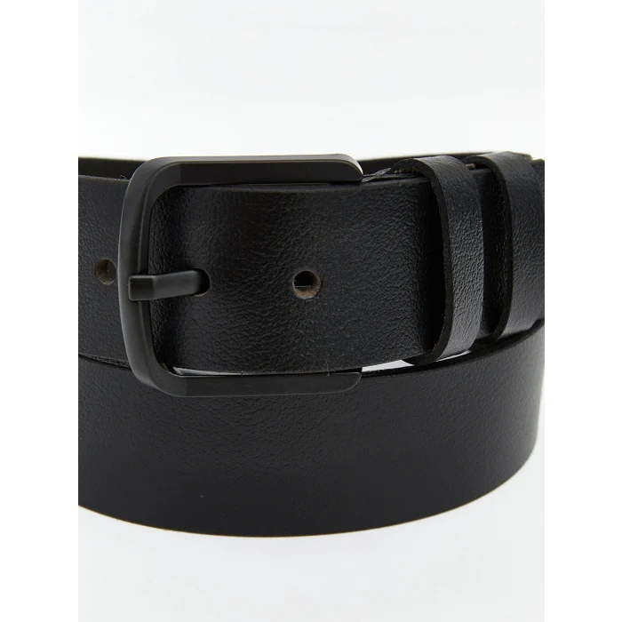 LCW ACCESSORIES Siyah Hakiki Deri Erkek Kemer
