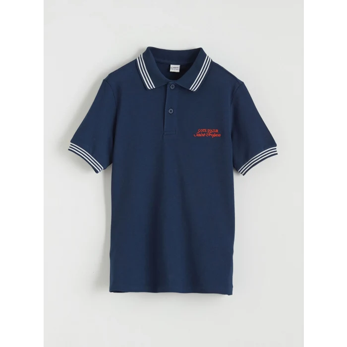 LCW Kids Lacivert Polo Yaka Erkek Çocuk Tişört