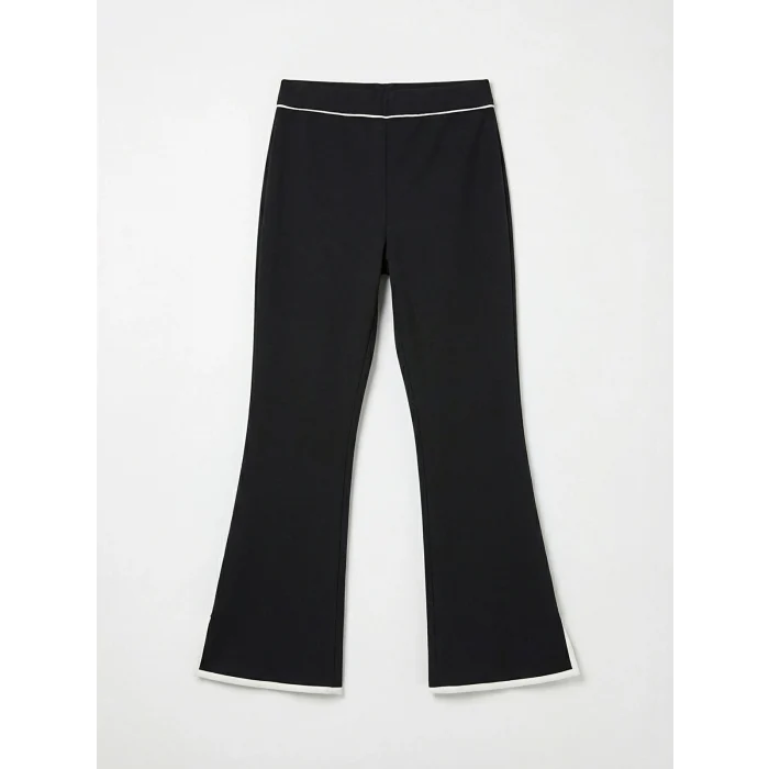 LCW Kids Siyah İspanyol Paça Kız Çocuk Tayt