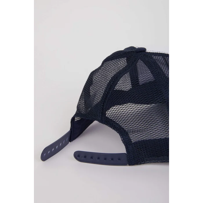 Defacto B7999AXNV100 Lacivert Erkek Etiket Baskılı Dokuma Beyzbol Basketbol Şapkası