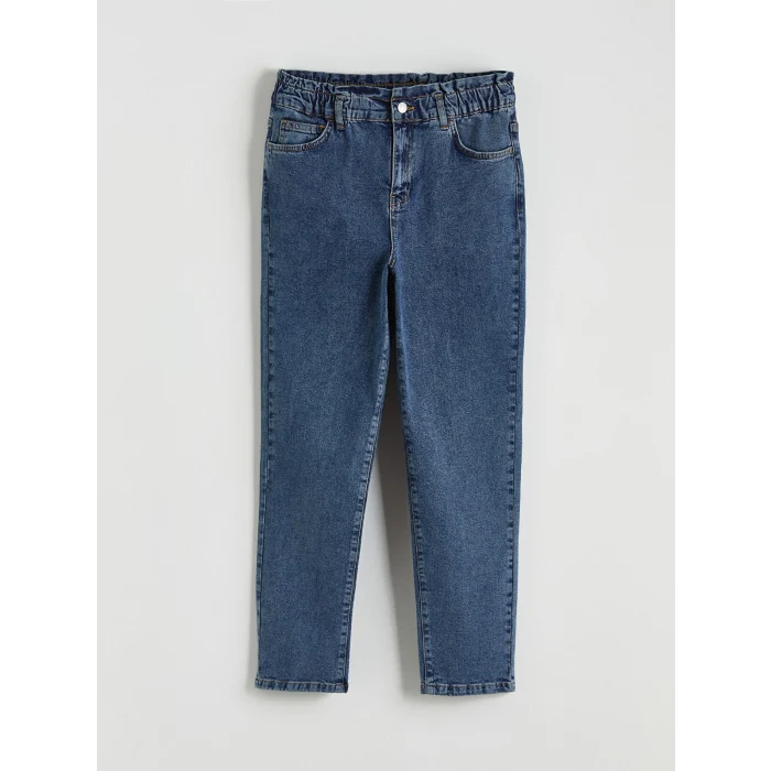 LCWAIKIKI Classic İndigo Beli Lastikli Slim Fit Kadın Jean Pantolon