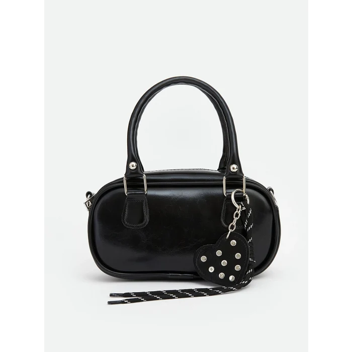 LCW ACCESSORIES Siyah Deri Görünümlü Kadın Omuz Çantası