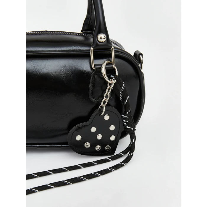 LCW ACCESSORIES Siyah Deri Görünümlü Kadın Omuz Çantası