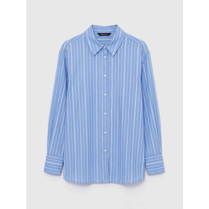 LCW STUDIO Mavi Çizgili Kadın Gömlek