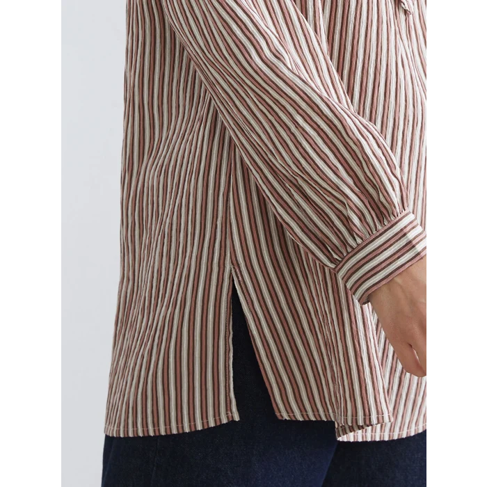 LCW EVERYDAY Karışık Çizgili Oversize Kadın Gömlek Tunik