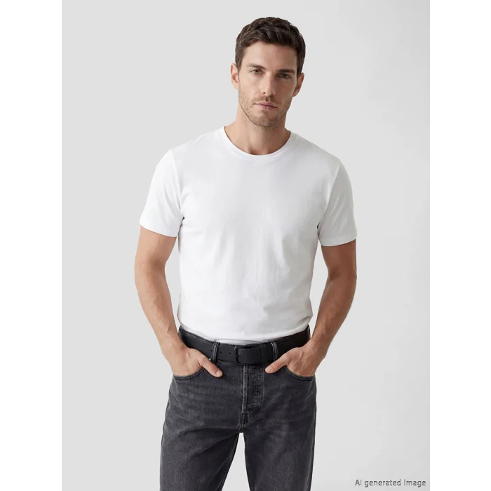 LCW ACCESSORIES Siyah Deri Görünümlü Erkek Kemer