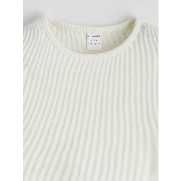 LCW Kids Kahverengi Kız Çocuk Jile Elbise ve Uzun Kollu Tişört