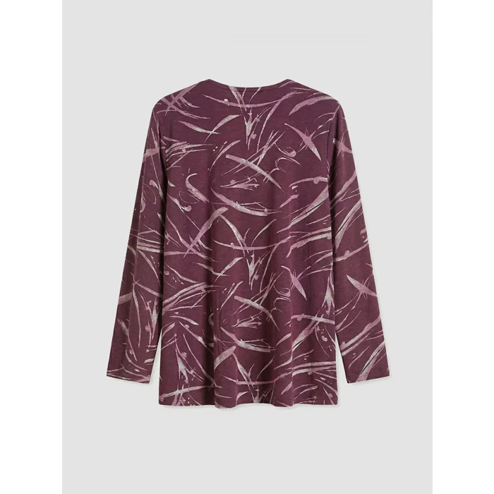 LCW Grace Mürdüm Bisiklet Yaka Desenli Bluz