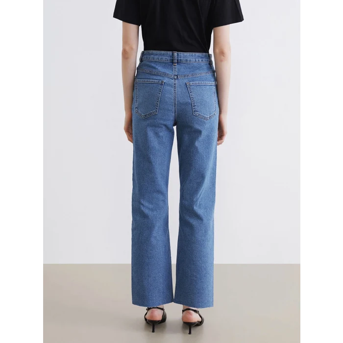 LCW Modest İndigo Straight Fit Kadın Jean Pantolon