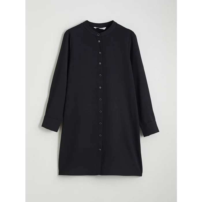 LCW Grace Siyah Hakim Yaka Kadın Gömlek Tunik