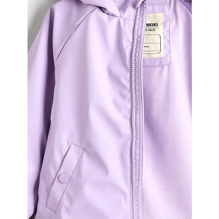 LCW Kids Lila Kapüşonlu Kız Çocuk Mont