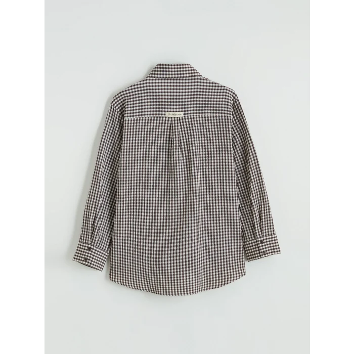 LCW Modest Kahverengi Ekose Kadın Gömlek Tunik