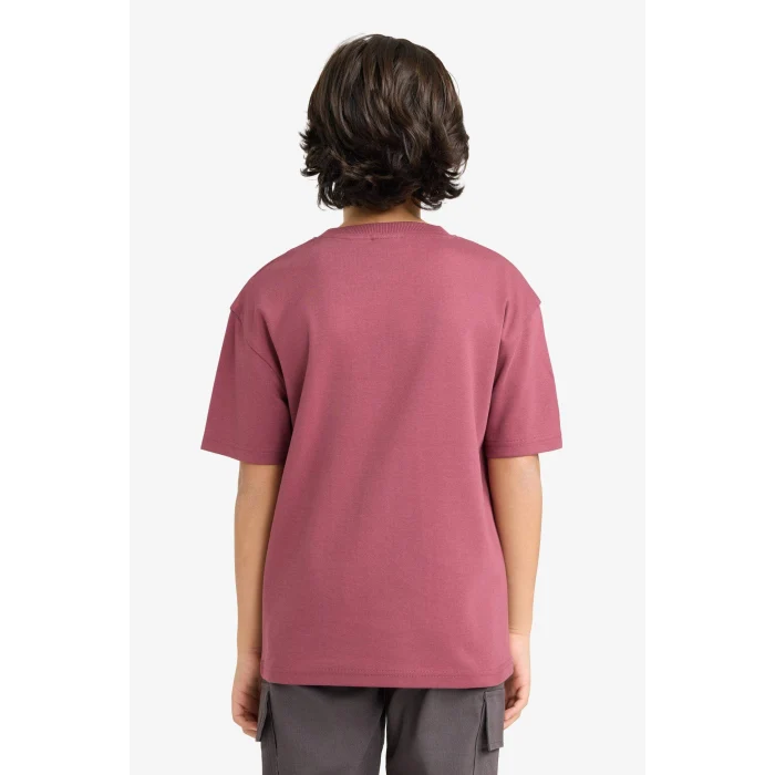 Defacto G6485A8BR174 Bordo Premıum Baskılı Tişört Erkek Çocuk