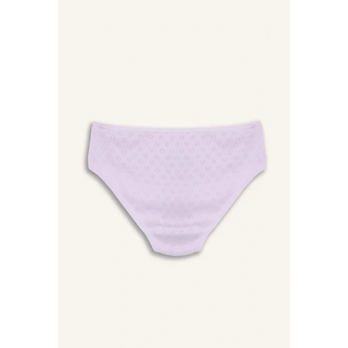 Defacto G8512A8PN344 Pembe %100 Pamuklu Kalp Desenli 3lü Slip Külot Kız Çocuk
