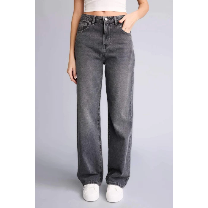 Defacto F2943AXNM36 DENIM %100 Pamuk 90s Wıde Leg Yüksek Bel Jean Pantolon