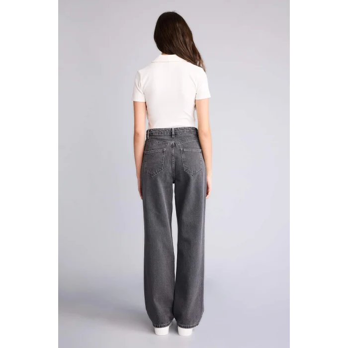 Defacto F2943AXNM36 DENIM %100 Pamuk 90s Wıde Leg Yüksek Bel Jean Pantolon