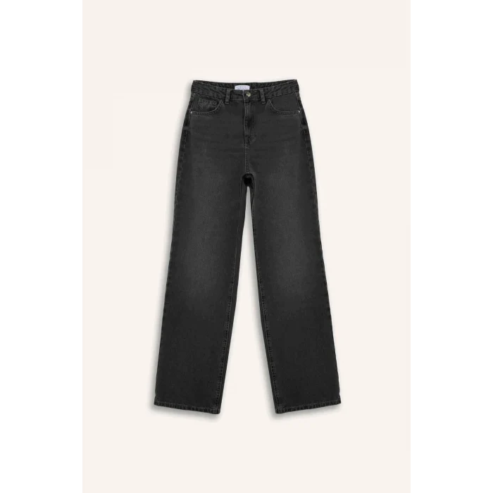 Defacto F2943AXNM36 DENIM %100 Pamuk 90s Wıde Leg Yüksek Bel Jean Pantolon