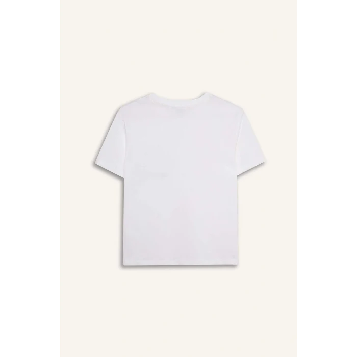 Defacto G7468A8WT34 Beyaz Baskılı Tişört Erkek Çocuk