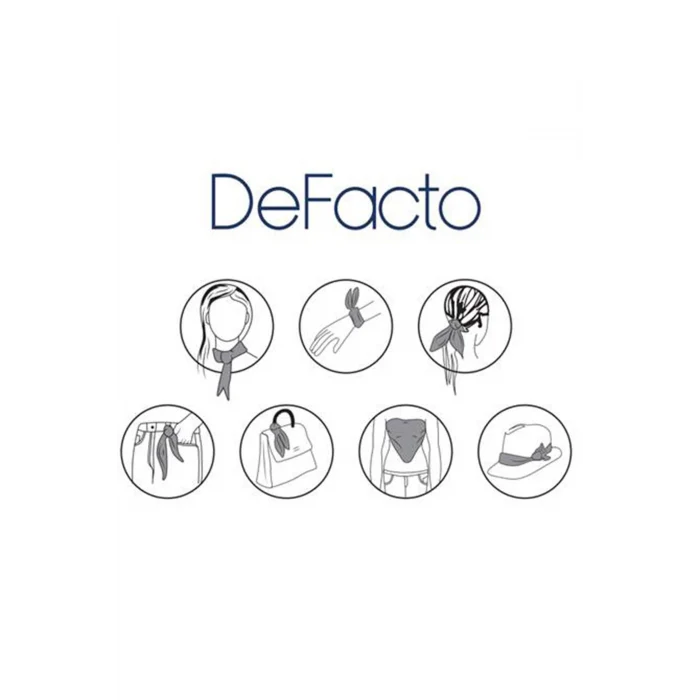 Defacto A0844AXKR1 Çok Renkli Kadın Desenli Fular