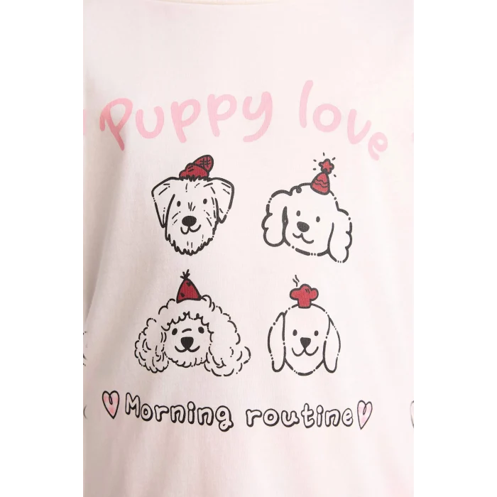 Defacto H0102A8ER103 Ekru 2li Pijama Takımı Kız Çocuk